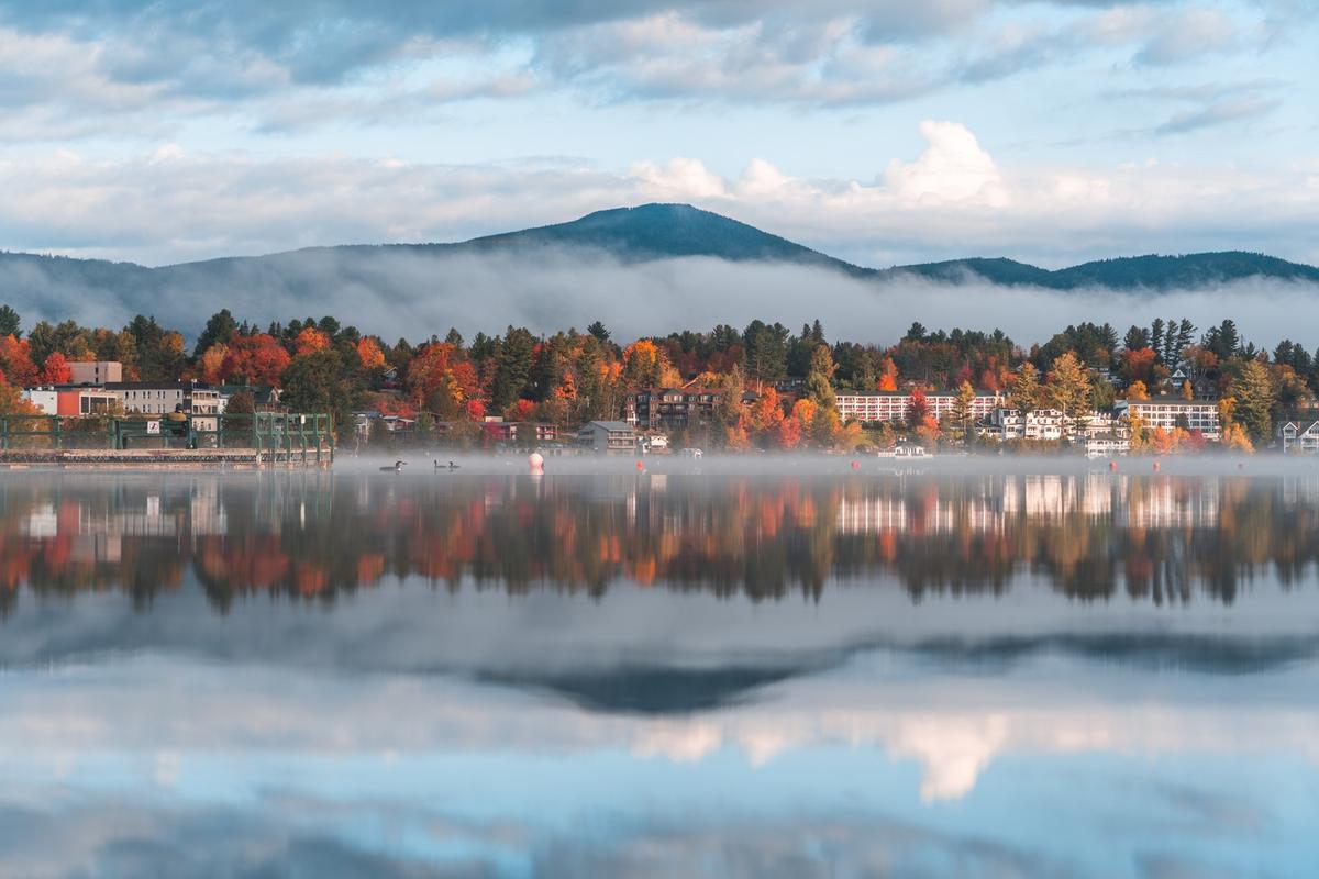 Early morning reflections in Lake Placid